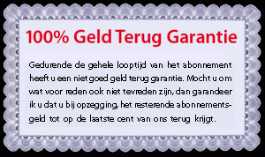 100% Geld Terug Garantie 100% Geld Terug Garantie